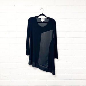 NWT Compli K Asymmetrical Faux Leather Tunic Medium